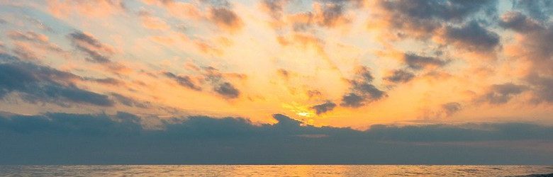 sunset sky over the sea