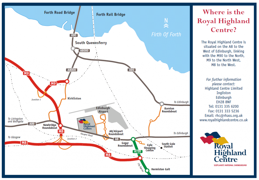 Royal Highland Centre Scotland map