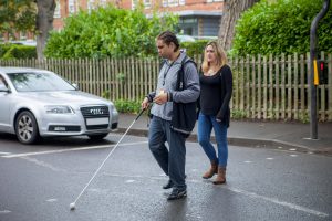 QAC student using his cane