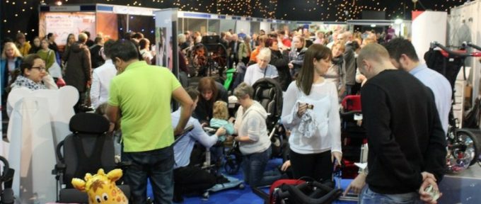 busy aisles with people at kidz exhibition