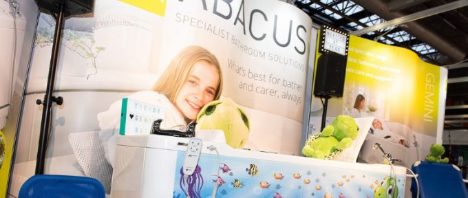 abacus stand at exhibition with Trevor the turtle
