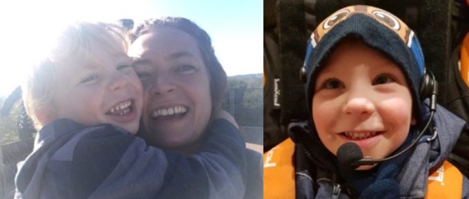 james collage with mum and smiling
