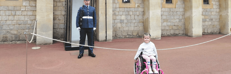summer outside windsor castle with guard in the background