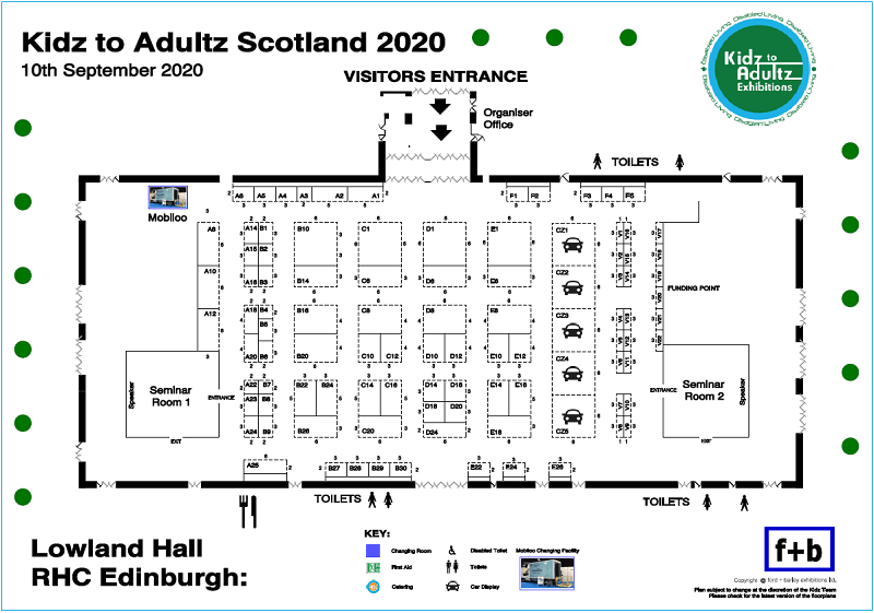 Kidz to Adultz Scotland 2020 Floorplan