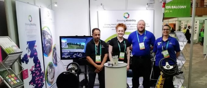 driving mobility reps stood at their stand