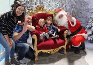 family photo with santa