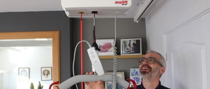 colin using molift hoist system