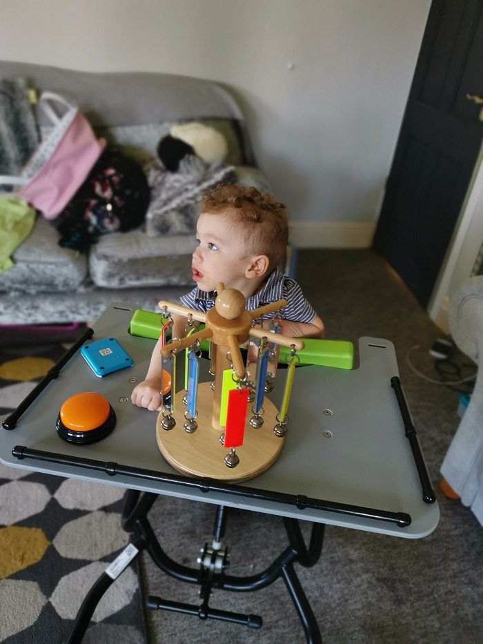 ronnie using equipment at home