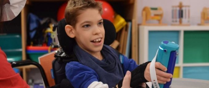 young boy smiling