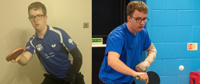 Adam playing Para Table Tennis