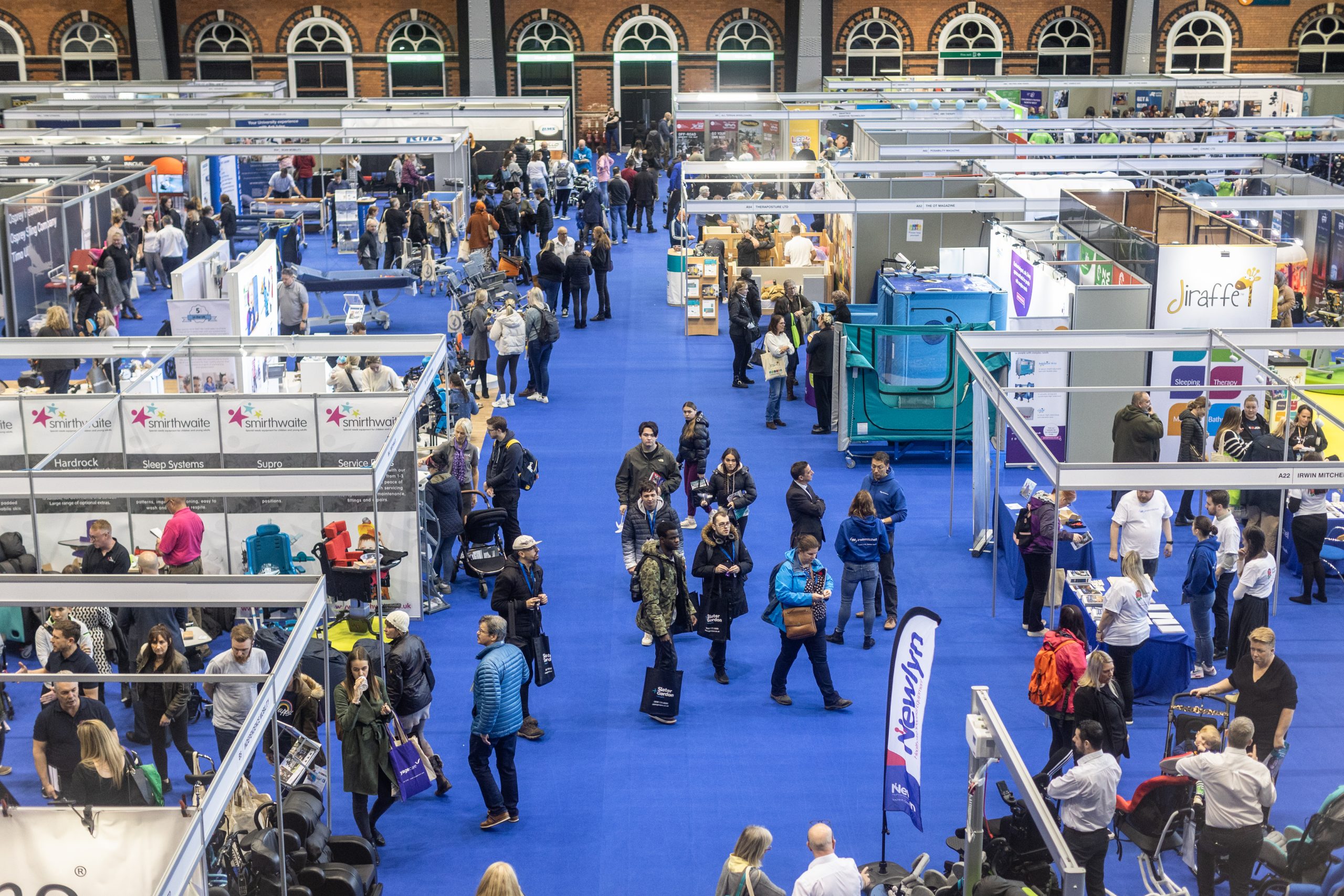 Overhead view of exhibitors and visitors from Kidz to Adultz North