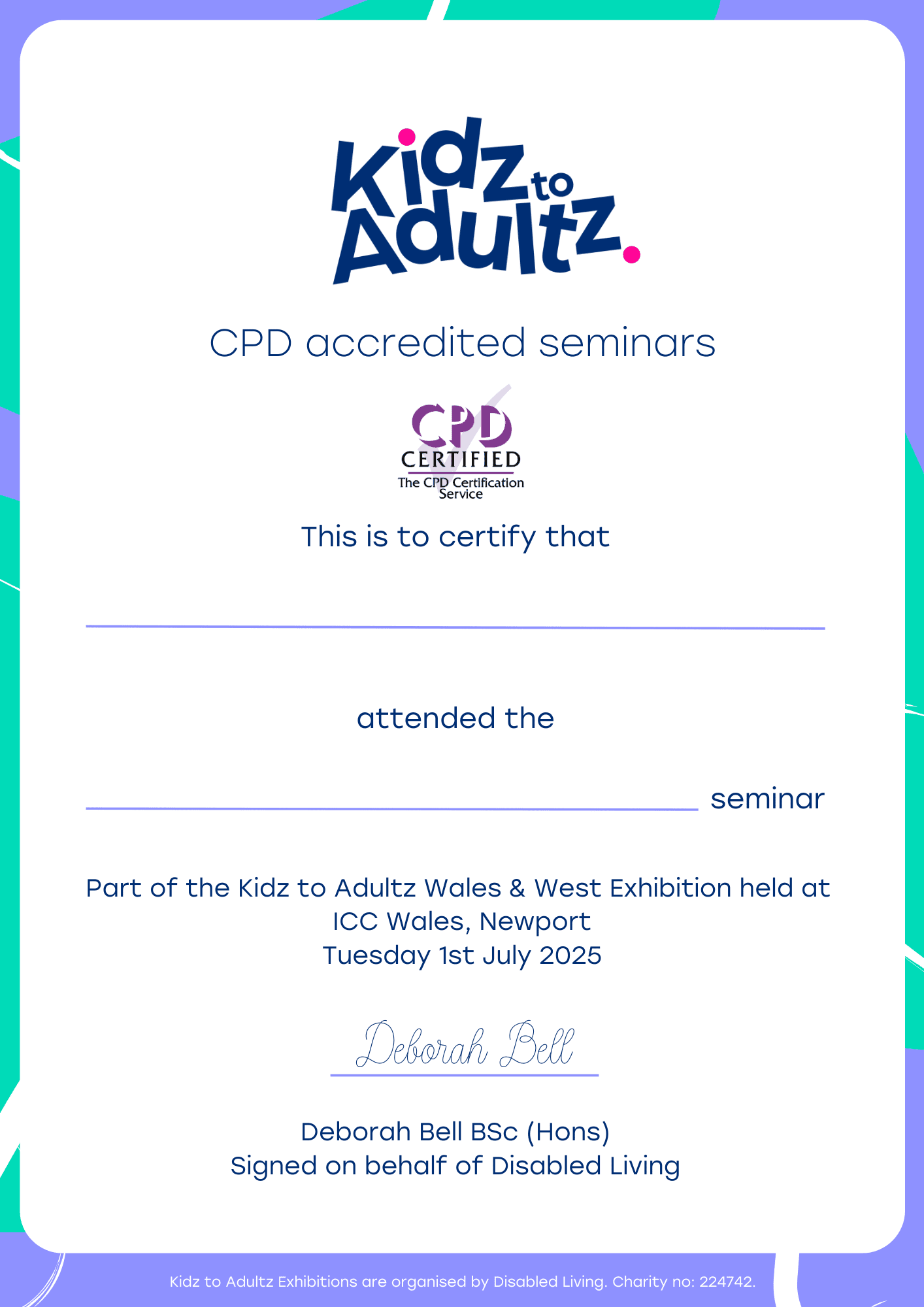CPD Certified logo from The CPD Certification Service, featuring large purple letters 'CPD' with arrow elements, the word 'CERTIFIED' in black beneath a purple line, and the text 'The CPD Certification Service' below.